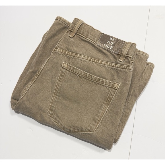 We the Free Final Countdown Low Rise Cuffed Boyfriend Jeans Baggy Wide Leg Sz 32 - Picture 4 of 16